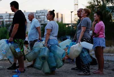 Image for Russian-backed head of Donetsk says Moscow must capture canal from Ukraine to solve water crisis