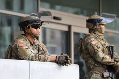 Image for US Marines make first detention in LA as more protests expected