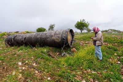 Image for The huge Iranian missile fragments scattered across Israel, West Bank