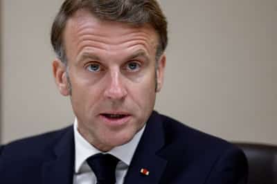Image for France's Macron calls tariffs imposed by powerful countries a form of 'blackmail'