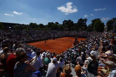 Image for Tennis-Roland Garros bracing for bizarre Saturday as Champions League final looms