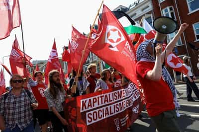 Image for Hague NATO summit protest shifts focus to Iran