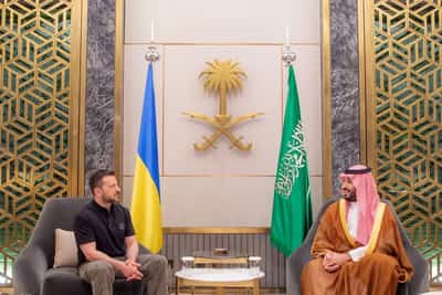 Image for Zelenskiy in Saudi Arabia as US voices hope for Ukraine peace talks