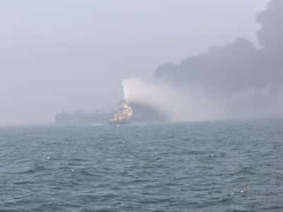 Image for Container ship captain arrested after UK tanker crash