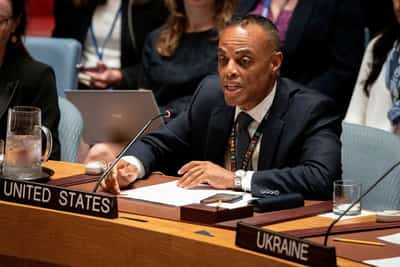 Image for US tells UN: Russian strikes on Ukraine cast doubt on its desire for peace