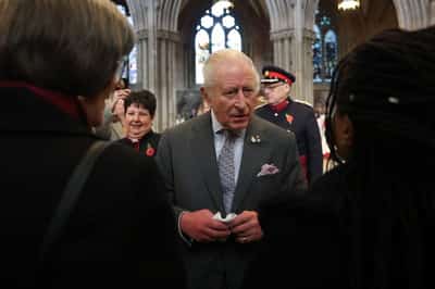 Image for Britain's King Charles heckled over brother Prince Andrew