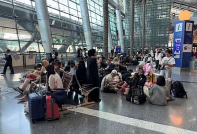 Image for Chaos for thousands of passengers stranded at Doha airport, long queues in Dubai
