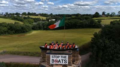 Image for Effigies of refugees set alight on bonfire condemned in Northern Ireland