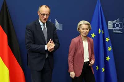 Image for EU's von der Leyen, Germany's Merz say they held 'constructive' talks with Belgian PM De Wever on Russian frozen assets