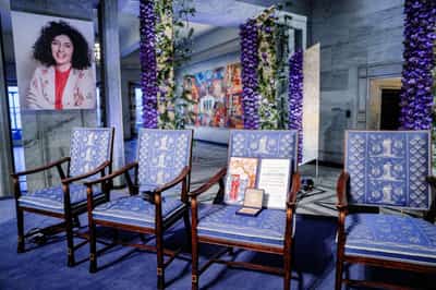 Image for Iranian Nobel laureate hospitalised twice after 'violent arrest', say family