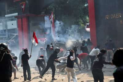Image for Police killing sparks Indonesia unrest in first major test for Prabowo presidency