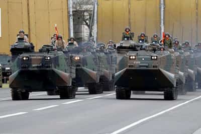 Image for Rattled by Trump, US allies eye Japan's biggest arms opening since WW2