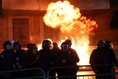 Image for Corruption charges spark protests against Albanian government