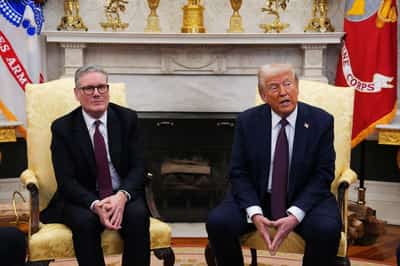 Image for Trump says he did not discuss UK plan to recognize Palestinian state with Starmer