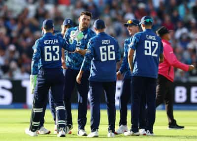 Image for Cricket-England thrash West Indies by 238 runs in opening ODI clash