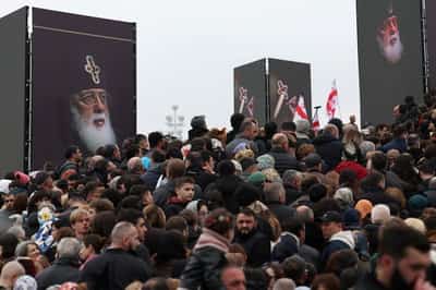 Image for Orthodox Georgians bid final farewell to longstanding patriarch