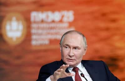 Image for Putin quips that the 'the whole of Ukraine is ours'- in theory