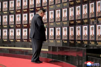 Image for North Korea leader Kim promises 'beautiful life' for families of 'martyrs' killed in Russia