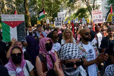 Image for Netanyahu visit sparks New York City protests