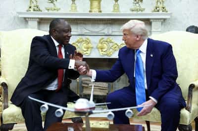 Image for South Africans exasperated by Trump false claims during Ramaphosa meeting