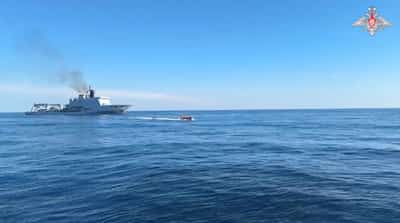 Image for Russian and Chinese navies practice destroying 'enemy submarine', days after Trump move