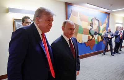 Image for Trump says he's 'not thrilled' with Putin over war in Ukraine