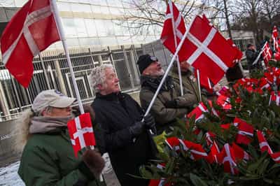 Image for Protesters in Copenhagen rally for Danish veterans after Trump remarks