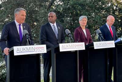 Image for Australia, Britain sign 50-year AUKUS submarine partnership treaty