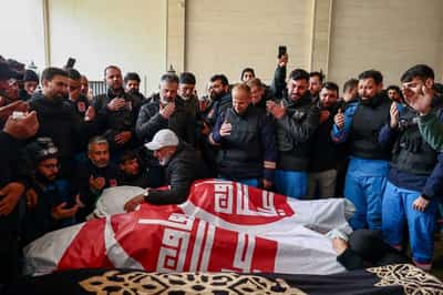 Image for In Lebanon, paramedics mourn their own killed in Israeli strike