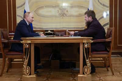 Image for Chechen leader says Putin congratulated him on son's wedding