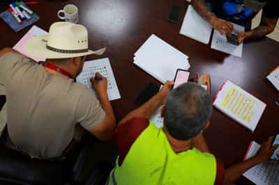 Image for Mexican truck drivers study English to comply with new US language rules