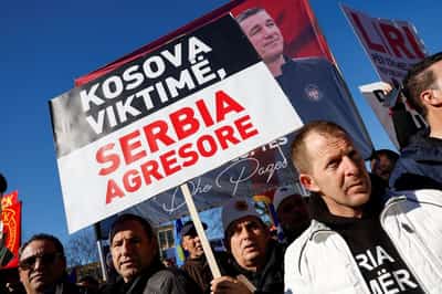 Image for Lawyers for Kosovo's former president Hashim Thaci seek war crimes acquittal