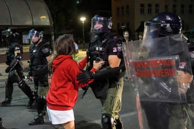 Image for Serbian police detain 79 people in crackdown on protests