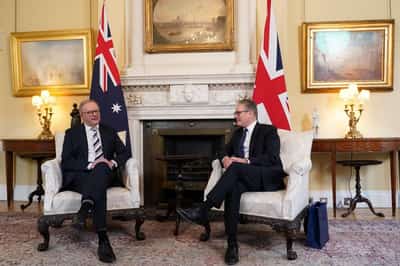 Image for Australia's Albanese confident on AUKUS pact after meeting UK's Starmer