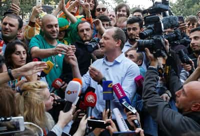 Image for Georgian court places opposition leader in pre-trial detention for contempt of parliament