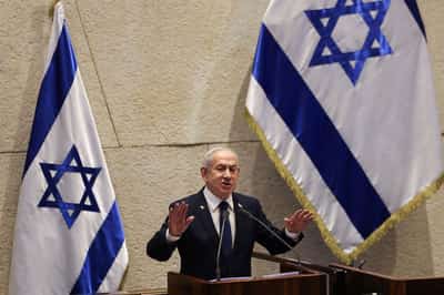 Image for After UN vote, Netanyahu calls for Hamas' expulsion from the region
