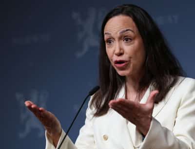 Image for Nobel laureate Machado injured as she fled Venezuela, spokesperson says