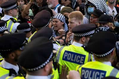 Image for UK police arrest over 20 supporters of now banned pro-Palestine group