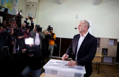 Image for Bulgaria's pro-Russian former president takes strong lead in election, exit polls show