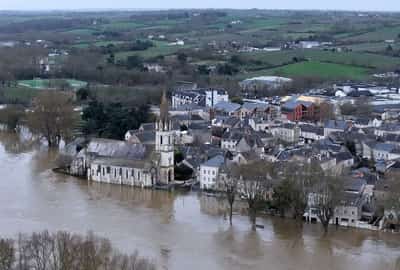 Image for Man swept away by river Loire as floods hit France