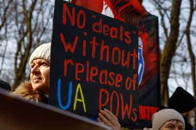 Image for Families of Ukrainian POWs anxiously watch peace effort