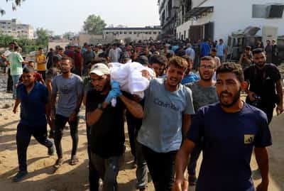 Image for Israeli forces step up Gaza City bombardment as Egypt hosts Hamas