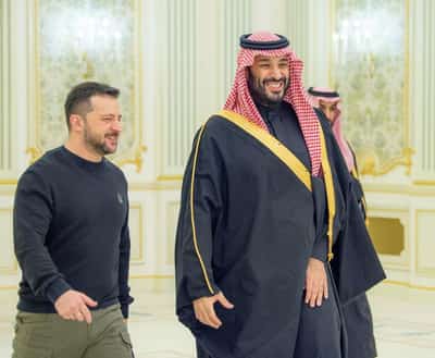 Image for Zelenskiy arrives in Saudi Arabia, official says