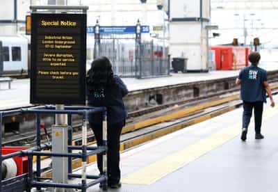Image for London's Tube network shuts as workers begin week of strikes