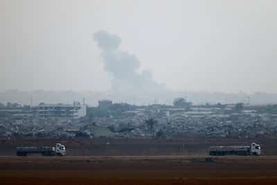 Image for Israeli military kills 4 near aid distribution site in south Gaza, medics say