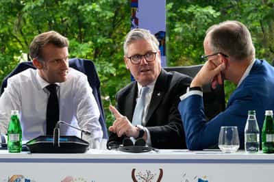 Image for Leaders of UK, France, Germany urge de-escalation of Middle East conflict