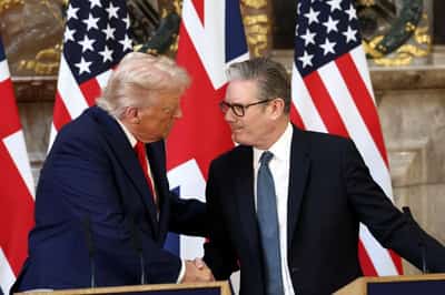 Image for Trump 'very disappointed' with UK's Starmer for initially blocking use of air bases, Telegraph says