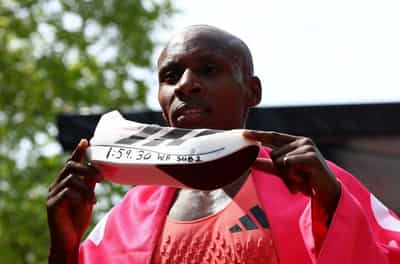 Image for Adidas shares climb after Sawe makes marathon history in Adidas shoes
