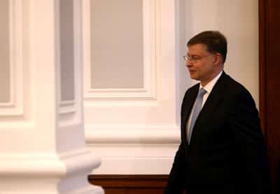Image for EU's Dombrovskis says suspension of French pension reform costly, but to be offset