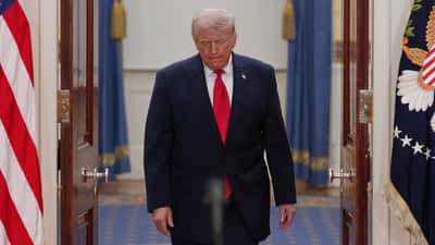 Image for Trump says 'probably' when asked if he might pull U.S. troops out of Italy, Spain